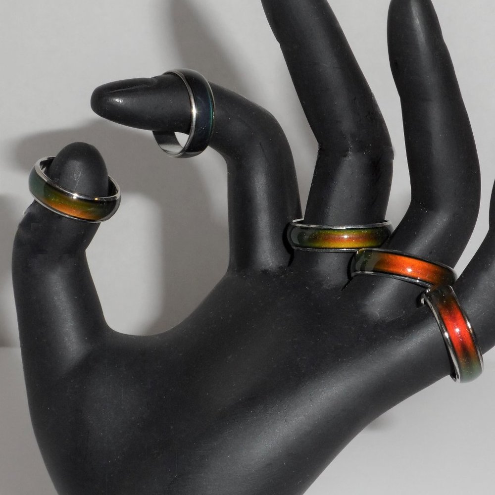 NWT Nickel-Plated Brass Color-Changing Mood Ring